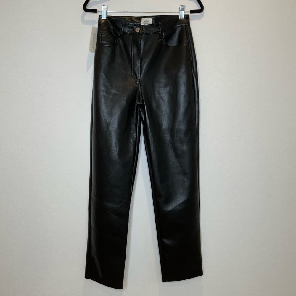 Wilfred The Melina Vegan Leather High-waisted Pant Black Size 4 - Picture 3 of 16